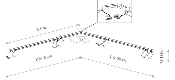Nowodvorski Lighting Mono stropní světlo x10 W bílá 7751