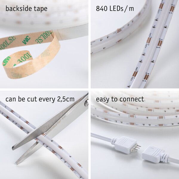 Paulmann 78864 SimpLED Full-Line COB, LED pásek 22W RGB včetně trafa a dálkového ovládání, 3m