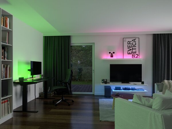 Paulmann 78864 SimpLED Full-Line COB, LED pásek 22W RGB včetně trafa a dálkového ovládání, 3m