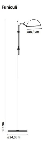 Marset A641-002 Funiculí, stojací lampa nadčasového designu, 1xE27, béžová RAL 9001, 135cm