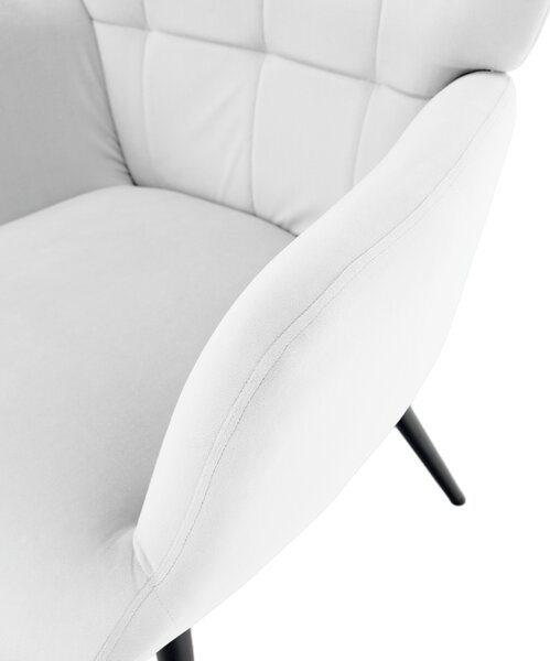 Křeslo s podnoží, světle šedá Velvet látka/černá, HABEN
