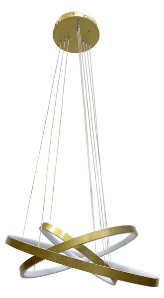 Candellux Zlaté závěsné LED svítidlo Lune kulaté 50cm 60W 33-76397