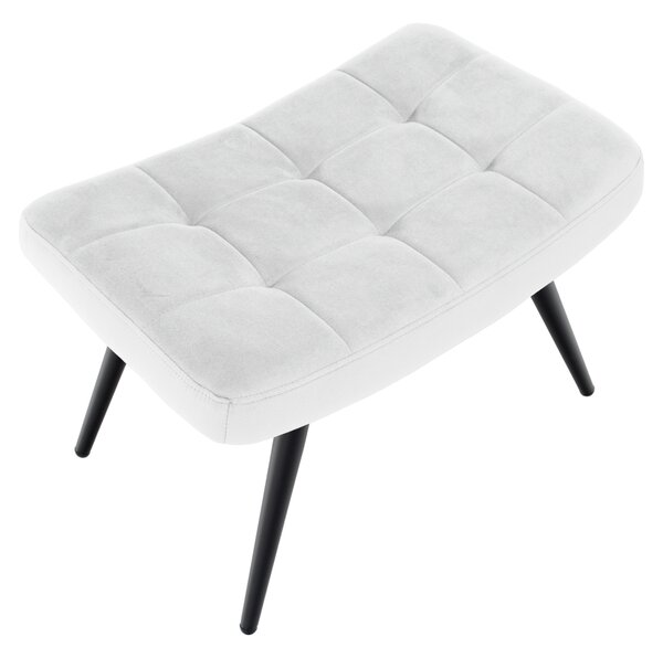 Křeslo s podnoží, světle šedá Velvet látka/černá, HABEN