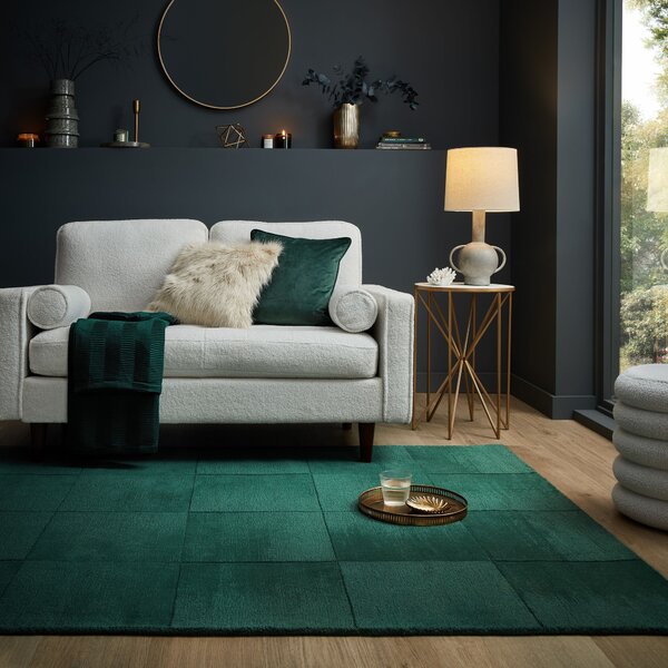 Flair Rugs, Kusový koberec Demi Check Ombre Green, 120x170, zelená, ložnice