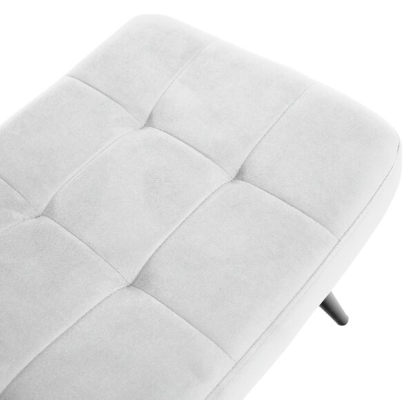Křeslo s podnoží, světle šedá Velvet látka/černá, HABEN