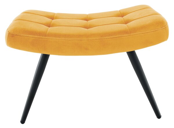 Křeslo s podnoží, žlutá Velvet látka/černá, HABEN