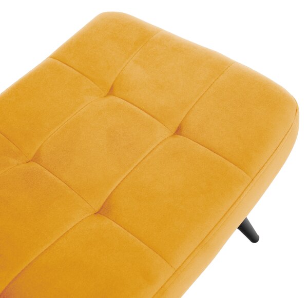 Křeslo s podnoží, žlutá Velvet látka/černá, HABEN