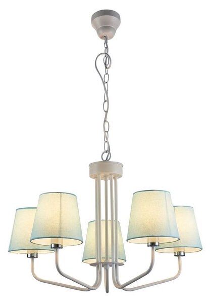 Candellux Modrý závěsný lustr York Ledea pro žárovku 5x E14 50205093
