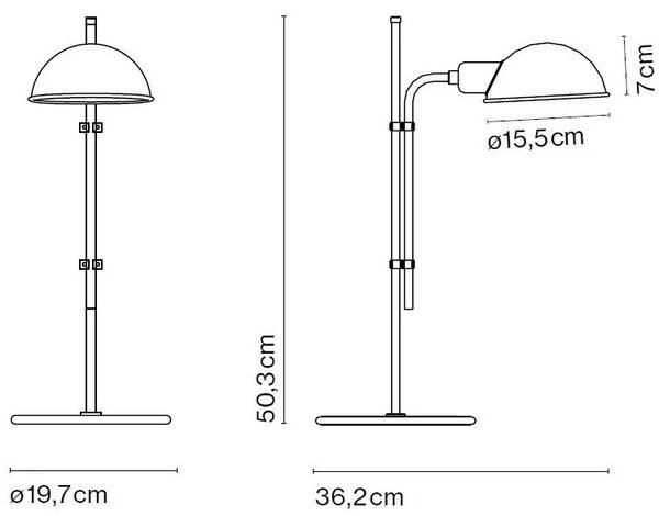 Marset A641-451 Funiculí S, stolní lampa nadčasového designu, 1xE14, žlutá RAL 0756070, 50,3cm