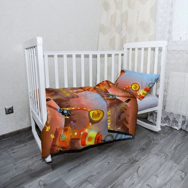 Sablio Mikroplyšové dětské povlečení do postýlky Dětský motiv 4 - 120x90 / 40x60