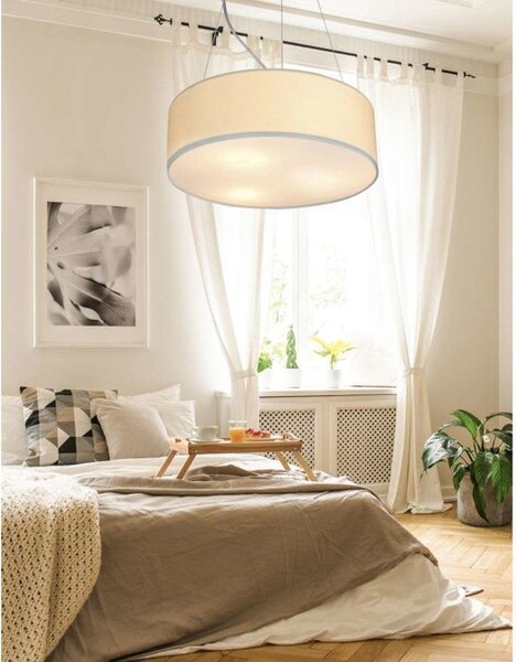 Béžový závěsný lustr Kioto pro žárovku 3x E27 - Candellux - LED lustry a svítidla > Lustry
