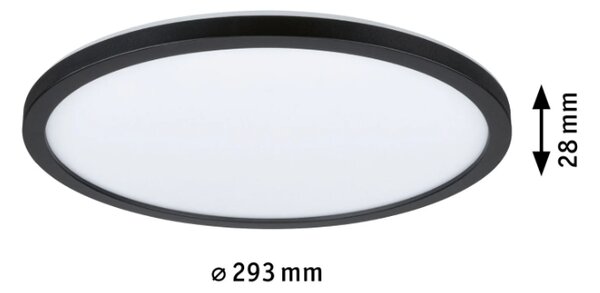 Paulmann 70998 Atria Shine, černé stropní svítidlo s korónou, 16W LED 3000K, průměr 29,3cm