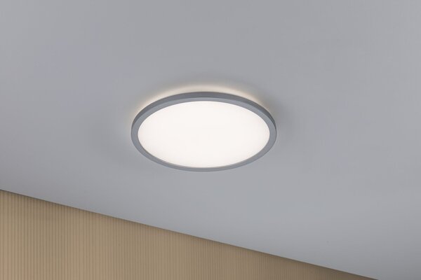 Paulmann 71018 Atria Shine, matně chromové stropní svítidlo s korónou RGBW, 12W LED 4000K, průměr 29,3cm, dálkové ovládání