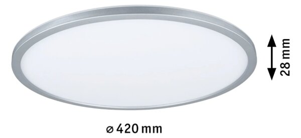 Paulmann 71019 Atria Shine, matně chromové stropní svítidlo s korónou RGBW, 20W LED 4000K, průměr 42cm, dálkové ovládání