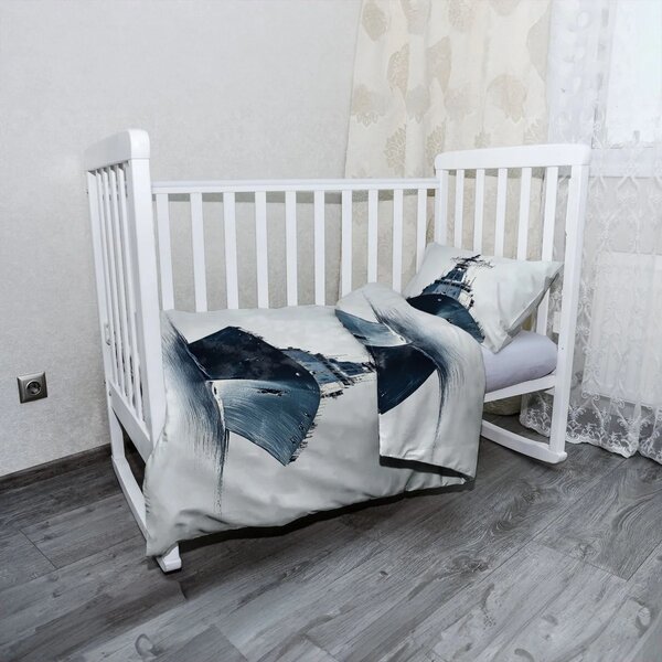 Sablio Mikroplyšové dětské povlečení do postýlky Válečná loď na klidném moři - 120x90 / 40x60