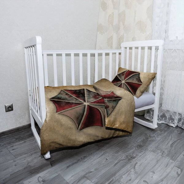 Sablio Mikroplyšové dětské povlečení do postýlky Resident Evil Umbrella Corporation Vintage - 120x90 / 40x60