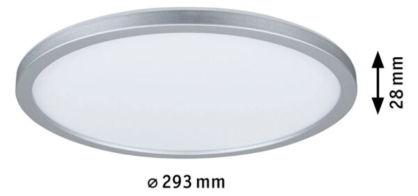 Paulmann 71018 Atria Shine, matně chromové stropní svítidlo s korónou RGBW, 12W LED 4000K, průměr 29,3cm, dálkové ovládání