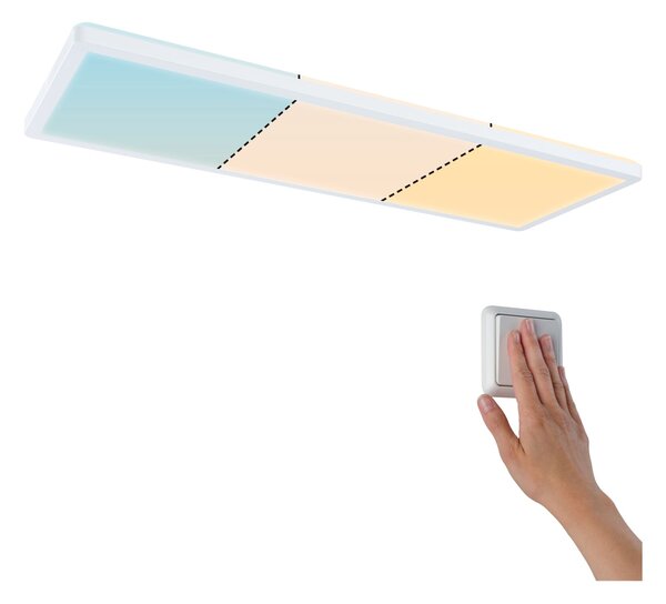 Paulmann 79927 Atria Shine, bílé stropní svítidlo s korónou s funkcí White Switch 22W LED 3000/4000/6500K, 58x20cm