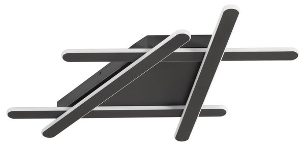Černé kovové stropní LED světlo Nova Luce Willow 75 x 59 cm