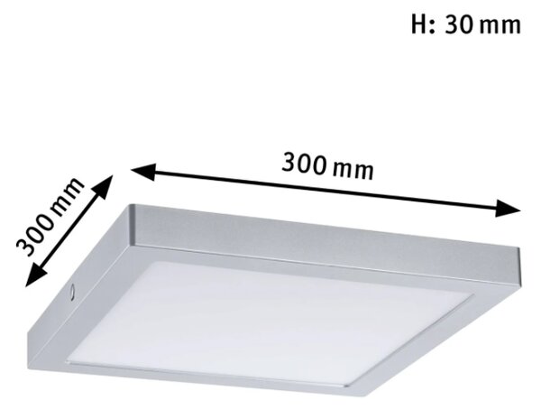 Paulmann 71024 Abia, stropní svítidlo, LED 22W 4000K, matný chrom, 30x30cm