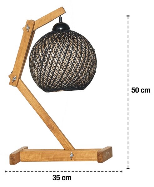 ASIR Stolní lampička BEEHIVE krémová hnědá černá