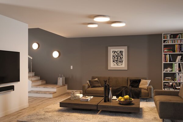 Paulmann 79891 Velora, bílé stropní svítidlo, 19W LED 3000K, průměr 40cm