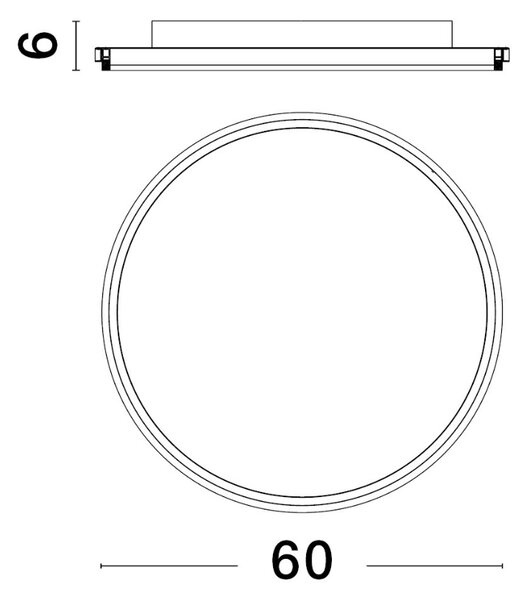 Černé kovové stropní LED světlo Nova Luce Willow 60 cm