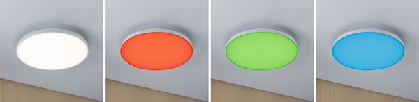 Paulmann 79897 Velora, subtilní stropní LED panel bez rámečku RGBW, ZigBee, 22W LED 3000K, průměr 40cm
