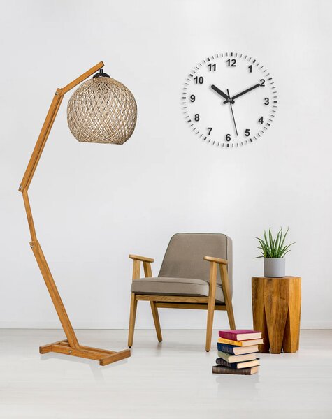 ASIR Stojací lampa BEEHIVE krémová hnědá