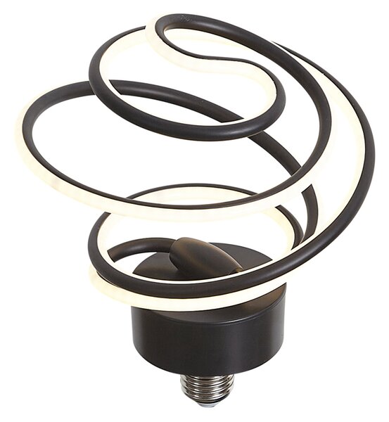 E27 LED dekorační žárovka černá spirála 6W 370 lm 3000K