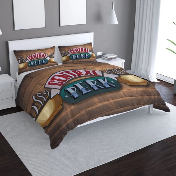 Sablio Povlečení Seriál přátelé CENTRAL PERK Cihly - 140x200 / 90x70