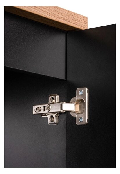 Comad Vysoká koupelnová skříňka Nova Black D 80-03-2D černá