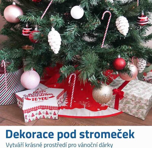 Sukně pod vánoční stromeček - vločky