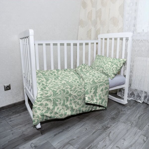 Sablio Dětské povlečení do postýlky Královská zeleň - 120x90 / 40x60