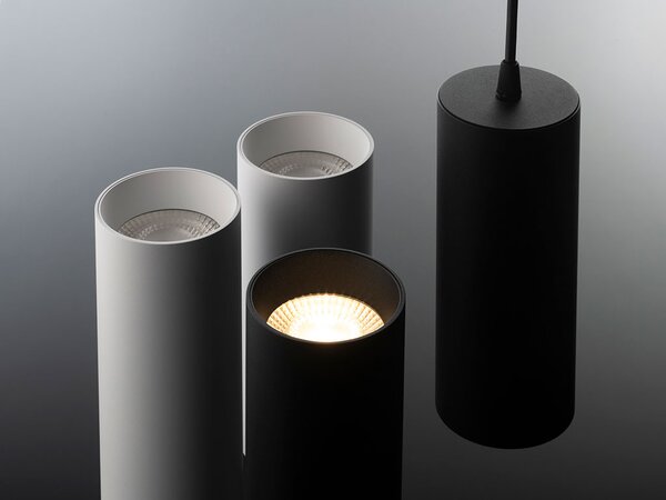 LED2 3251431 Luky Z, bílý závěsný váleček, 6/20W LED 3000K, výška 19,2cm