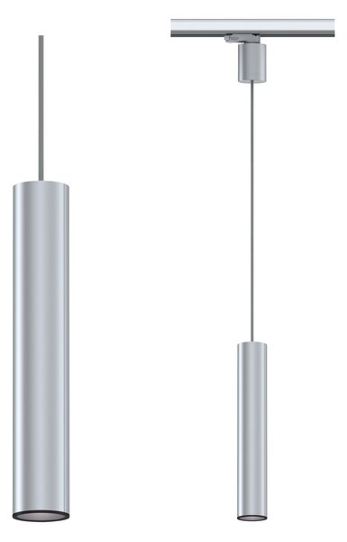 Paulmann 95397 ProRail3 Artemons, stříbrné závěsné svítidlo, 1x10W GU10, výška 38cm