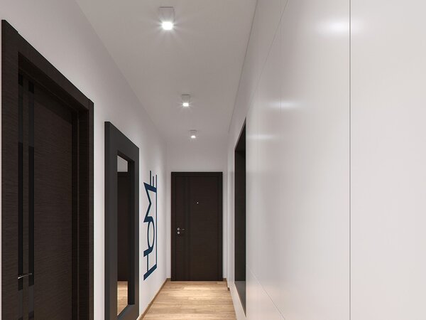 LED2 1160131 Box, bílé stropní čtvercové bodové svítidlo, 6W LED 3000K, 9x9x9,5cm