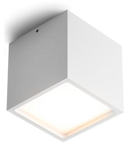 LED2 5111131 Cube, bílá stropní kostka, 12W LED 3000K, 10x10cm, IP54