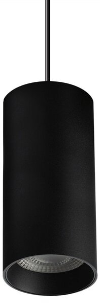 LED2 3251433 Luky Z, černý závěsný váleček, 10/13/17/20W LED 3000K, výška 19,2cm