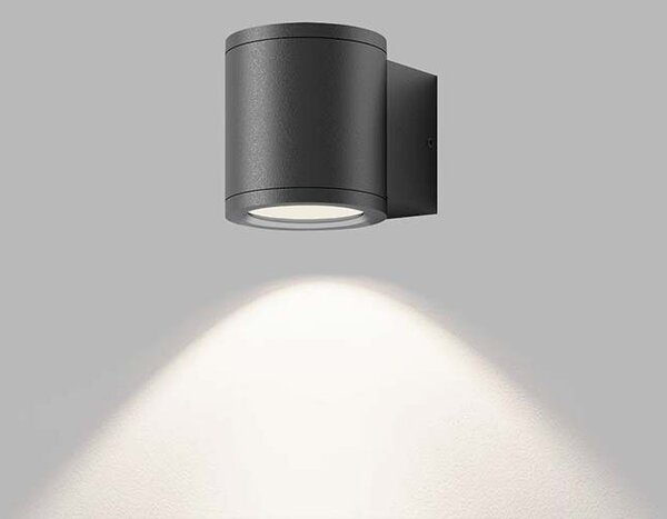 LED2 5131504 Mido 1, antracitové venkovní nástěnné svítidlo s jednostranným svícením, 1xGU10, výška 9cm, IP54