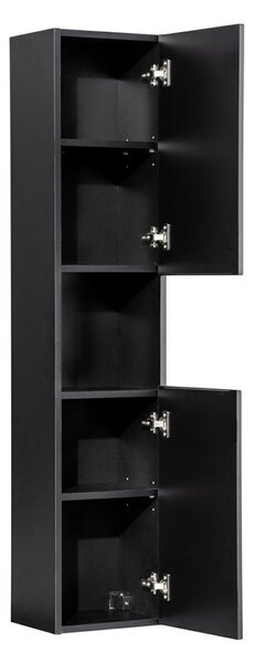 Comad Koupelnová sestava Nova Black Beyond 5 se skříňkami a umyvadly černá/dub evoke