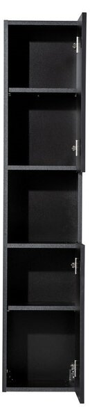 Comad Vysoká koupelnová skříňka Nova Black D 80-03-2D černá