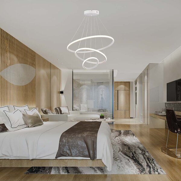 LED Solution Bílé závěsné LED svítidlo kulaté 60cm 32W 8018