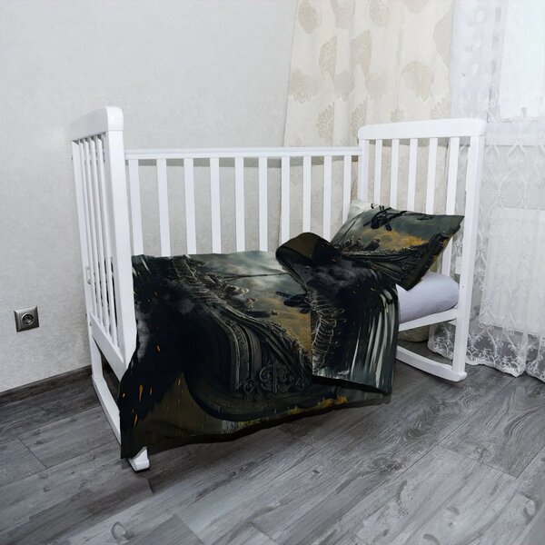 Sablio Mikroplyšové dětské povlečení do postýlky Vikingové Loď - 120x90 / 40x60