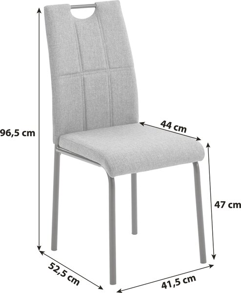 ŽIDLE, antracitová, černá P & B - Jídelní židle, Online Only