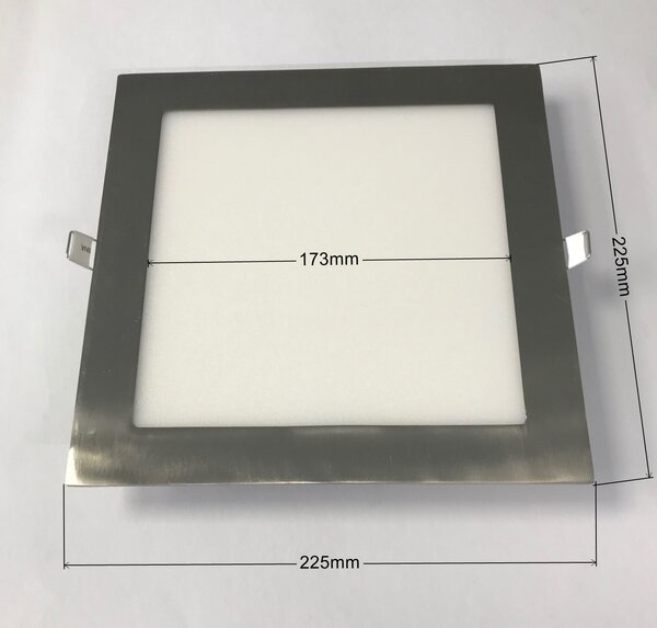 Ecolite Stříbrný vestavný LED panel hranatý 300 x 300mm 25W Barva světla: Denní bílá LED-WSQ-25W/41/CHR