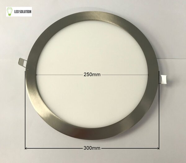Ecolite Stříbrný vestavný LED panel kulatý 300mm 25W Barva světla: Denní bílá LED-WSL-25W/41/CHR