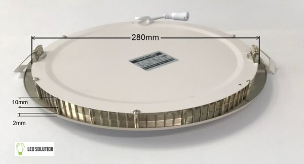 Ecolite Stříbrný vestavný LED panel kulatý 300mm 25W Barva světla: Denní bílá LED-WSL-25W/41/CHR