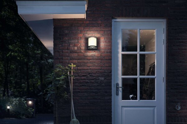 17392/93/P0 Samondra IR venkovní nástěnné LED svítidlo se senzorem 1x12W 1200lm 2700K IP44, antracit
