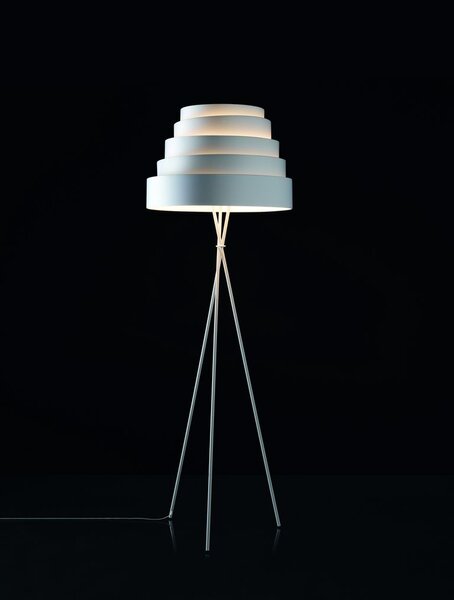 Quadrifoglio Group Babel, bílá stojací lampa na trojnožce, 3x23W E27, výška 180cm